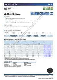 VLCF4028T-2R7N1R8-2 Datasheet Cover