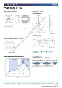 VLCF5020T-2R7N2R2-3 Datasheet Page 3