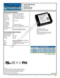 VLED40W-012 Datasheet Cover