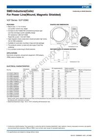 VLF12060T-100M6R2 Datasheet Cover