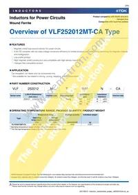 VLF252012MT-R68N-CA Datasheet Page 3