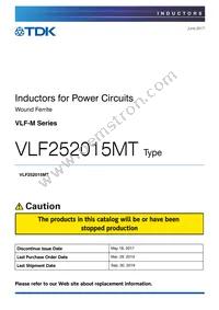 VLF252015MT-220M Datasheet Cover