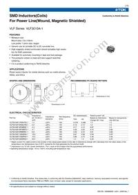 VLF3010AT-1R5N1R2-1 Datasheet Cover