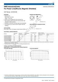 VLF4012ST-3R3M1R1 Datasheet Cover