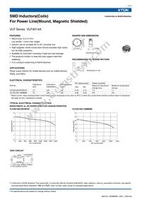 VLF4014AT-4R7M1R1 Datasheet Cover