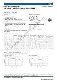 VLF5014AT-101MR26 Datasheet Cover