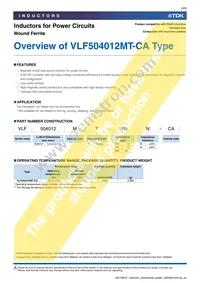 VLF504012MT-220M-CA Datasheet Page 3