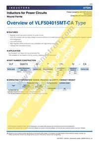 VLF504015MT-150M-CA Datasheet Page 3