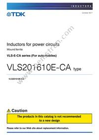 VLS201610ET-R68N-CA Datasheet Cover