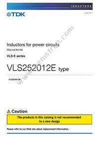 VLS252012ET-6R8M Datasheet Cover