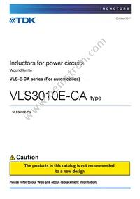 VLS3010ET-4R7M-CA Datasheet Cover