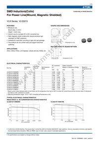 VLS3015T-100MR70 Datasheet Cover