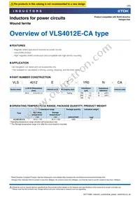 VLS4012ET-1R5N-CA Datasheet Page 3