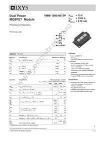 VMM1500-0075P Datasheet Cover