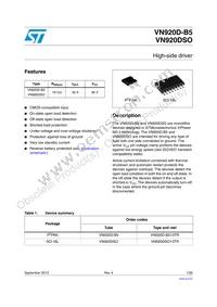 VN920D-B5 Datasheet Cover