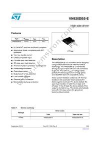 VN920DB5-E Datasheet Cover