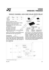 VN920SOTR-E Datasheet Cover