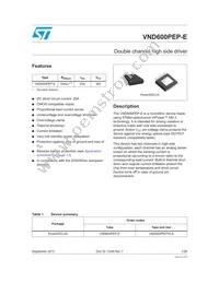 VND600PEPTR-E Datasheet Cover