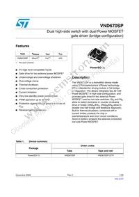 VND670SP13TR Datasheet Cover