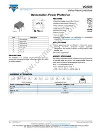 VO2223-X001 Datasheet Cover