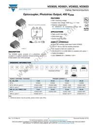 VO3023 Datasheet Cover