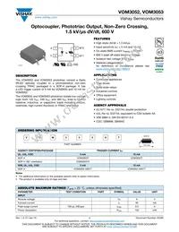 VOM3053-X001T Datasheet Cover