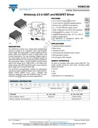 VOW3120-X017T Datasheet Cover