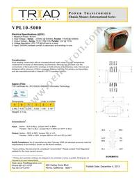 VPL10-5000 Datasheet Cover