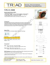 VPL12-2000 Datasheet Cover