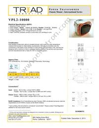 VPL2-10000 Datasheet Cover