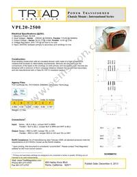 VPL20-2500 Datasheet Cover
