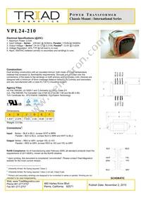 VPL24-210 Datasheet Cover