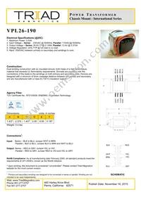 VPL26-190 Datasheet Cover