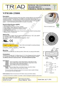 VPM100-25000 Datasheet Cover