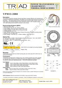 VPM12-2080 Datasheet Cover