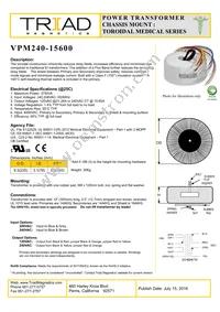 VPM240-15600 Datasheet Cover