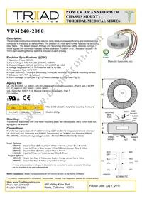 VPM240-2080 Datasheet Cover