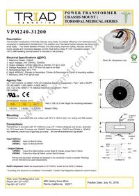 VPM240-31200 Datasheet Cover