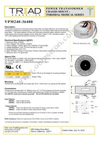 VPM240-36400 Datasheet Cover