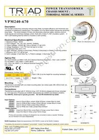VPM240-670 Datasheet Cover