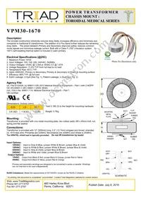 VPM30-1670 Datasheet Cover