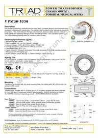 VPM30-5330 Datasheet Cover