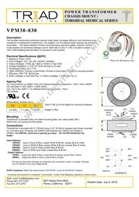 VPM30-830 Datasheet Cover