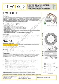 VPM48-1040 Datasheet Cover