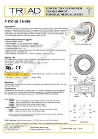 VPM48-10400 Datasheet Cover