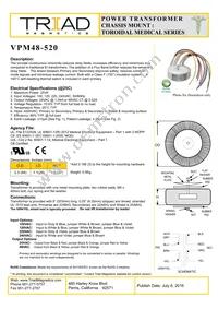 VPM48-520 Datasheet Cover