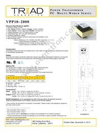 VPP10-2000-B Datasheet Cover