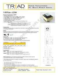 VPP16-1250-B Datasheet Cover