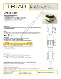 VPP20-2800-B Datasheet Cover