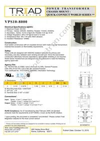VPS10-8000 Datasheet Cover